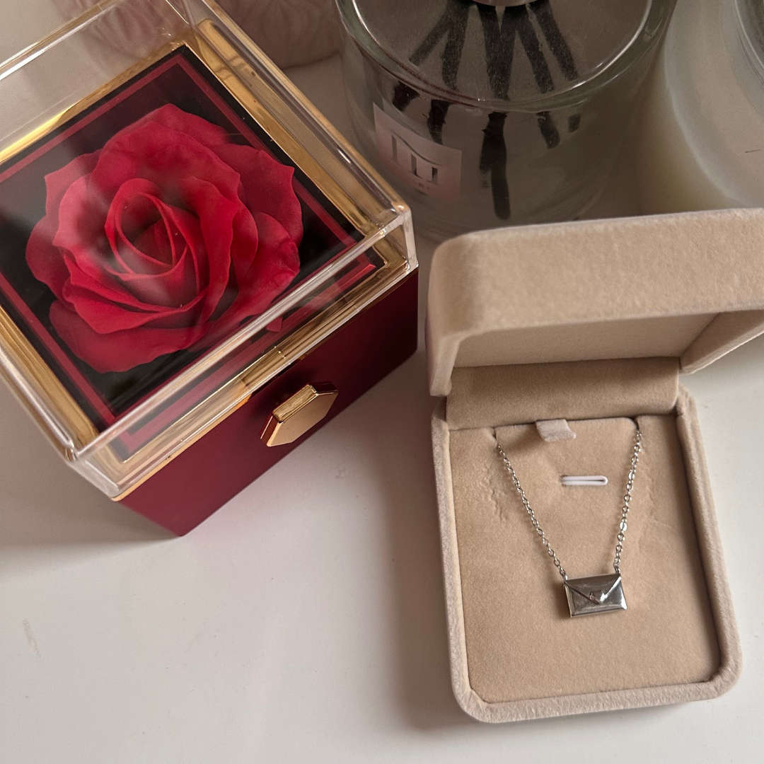 Rose with Surprise Promise Necklace