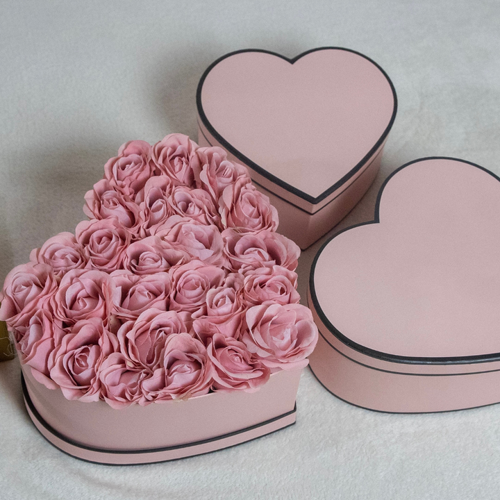 Forever Rose Pink Heart Box