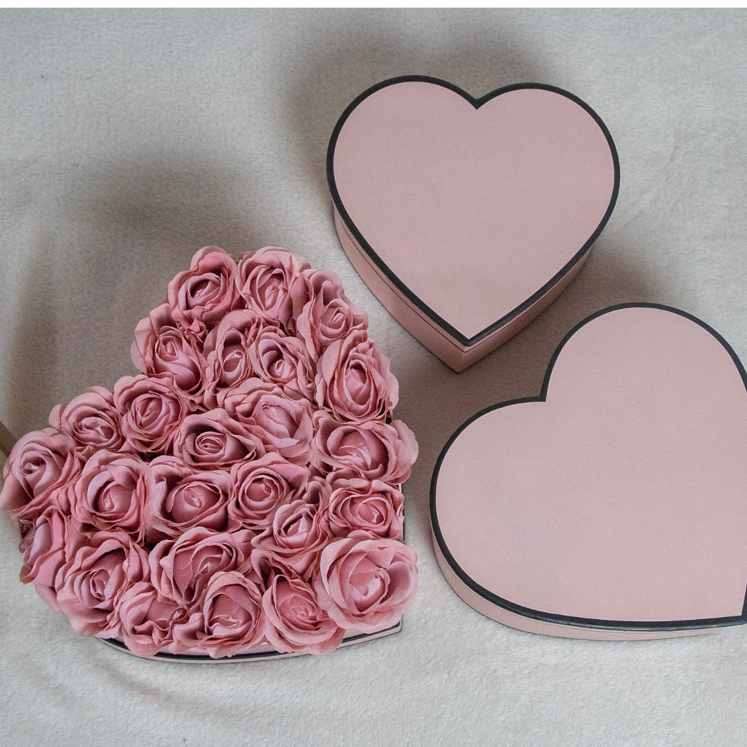 Forever Rose Pink Heart Box