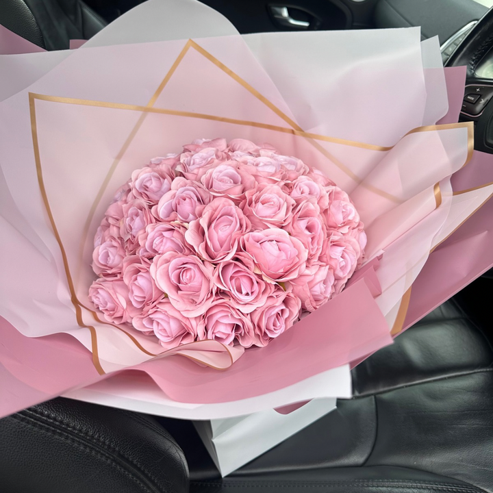 50 Pink Forever Rose Bouquet