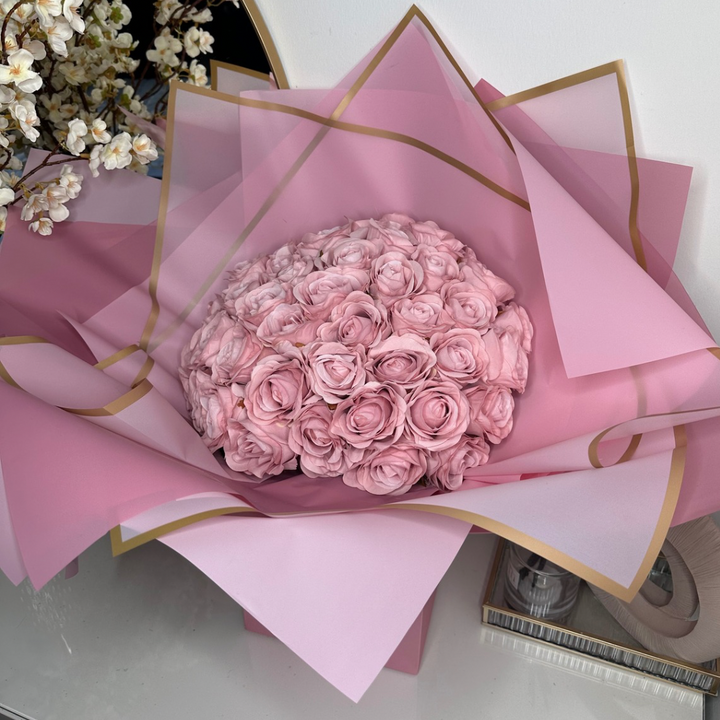 50 Pink Forever Rose Bouquet